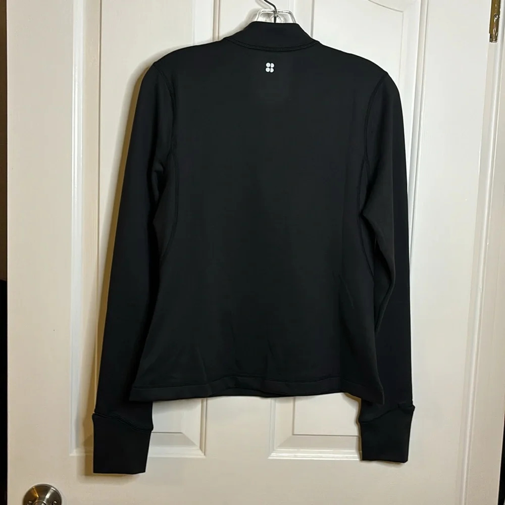 NWT women’s SWEATY BETTY THERMA RUNNING HALF ZIP in black size small - Picture 8 of 9